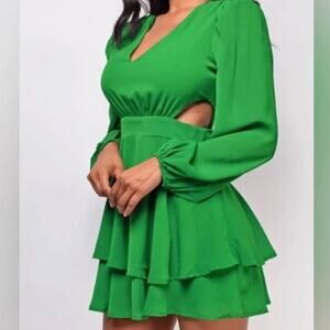 A. Calin Kelly Green mini dress size Large NWOT